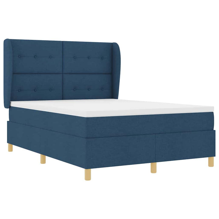 Box spring seng med madras med hovedgærde Blå 200 x 160 cm Stof