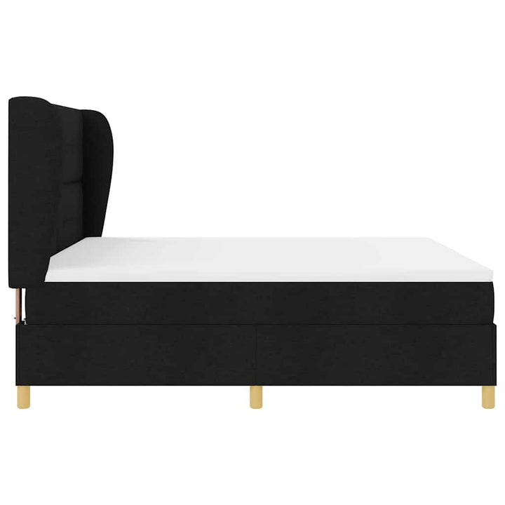 Box spring seng med madras Sort 200 x 180 cm Stof