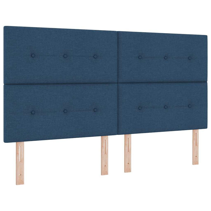Box spring seng med hovedgærde Blå 200 x 180 cm Stof