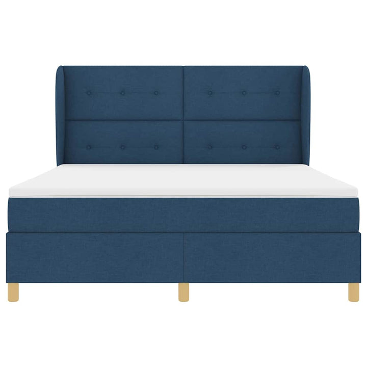 Box spring seng med hovedgærde Blå 200 x 180 cm Stof