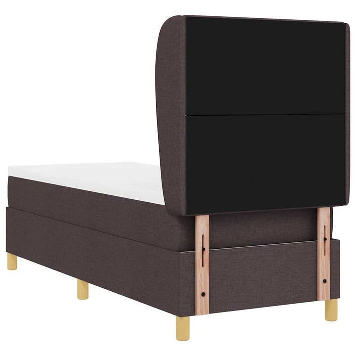 Box spring seng med pude Mørk Brun 200 x 80 cm Stof