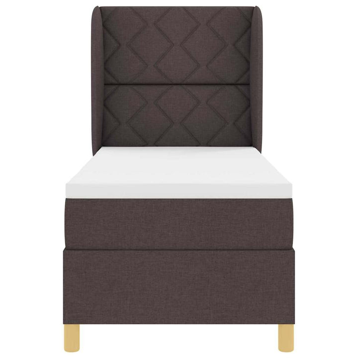 Box spring seng med pude Mørk Brun 200 x 80 cm Stof