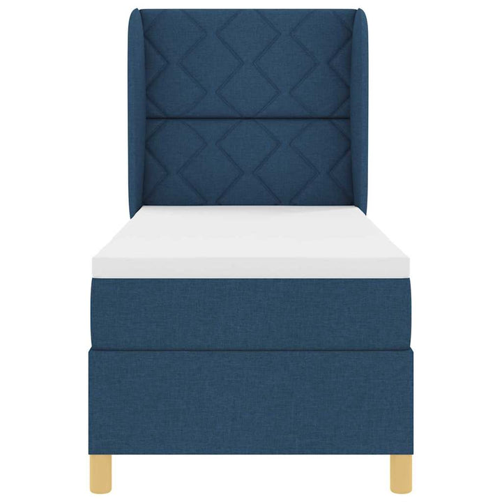 Box spring seng med hovedgærde Blå 200 x 80 cm Stof