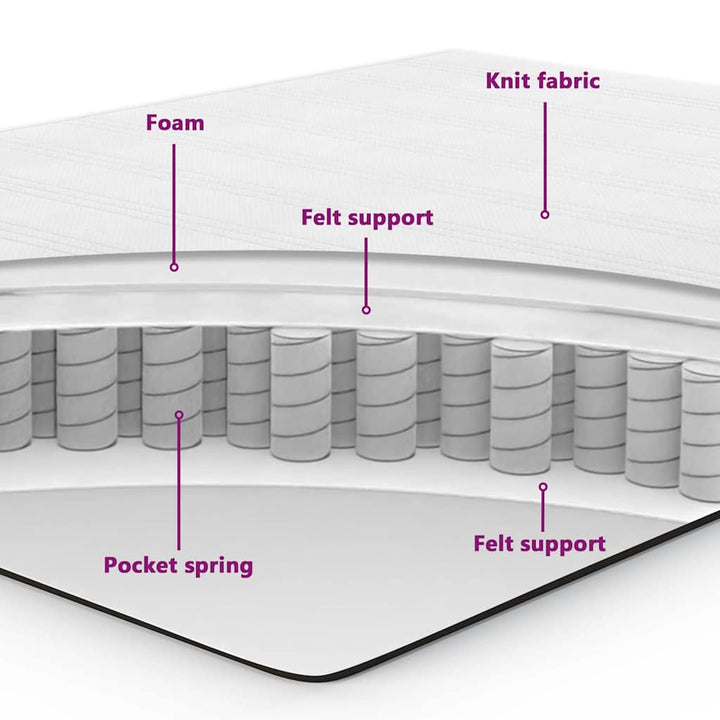 Box spring seng med hovedgærde Sort 190 x 140 cm Stof