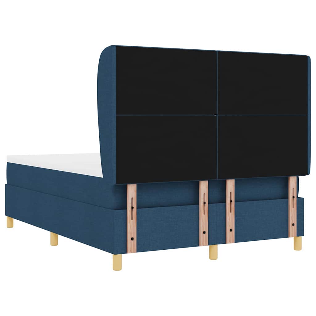Box spring seng med hovedgærde Blå 190 x 140 cm Stof