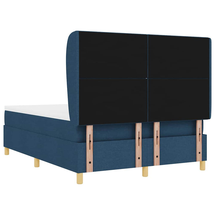 Box spring seng med hovedgærde Blå 200 x 140 cm Stof