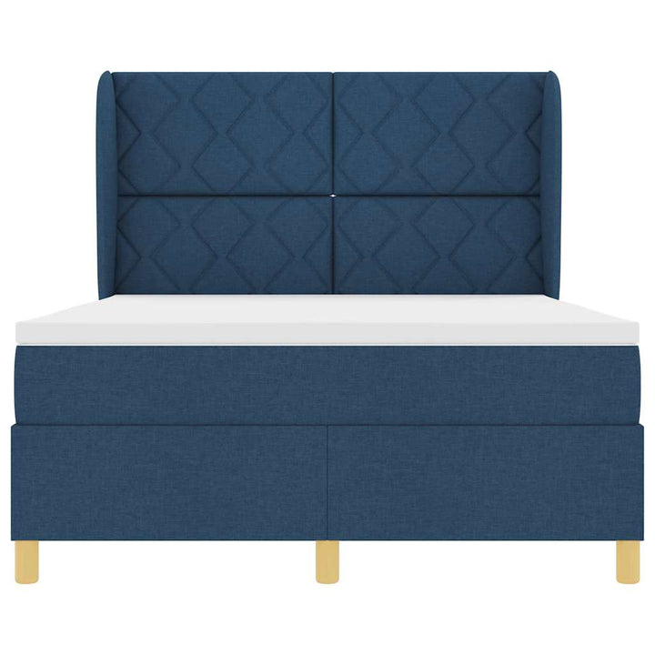 Box spring seng med hovedgærde Blå 200 x 160 cm Stof