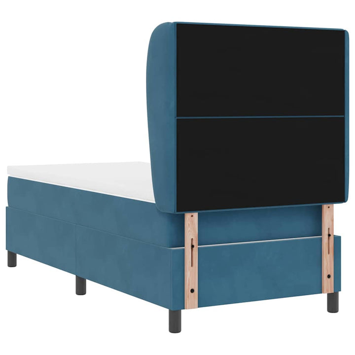 Box spring seng med madras Mørk blå 200 x 100 cm Fløjl