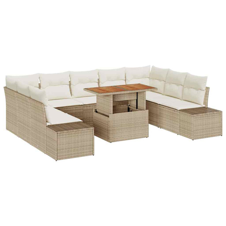 Havesofa Sæt 10 stk. Beige og creme