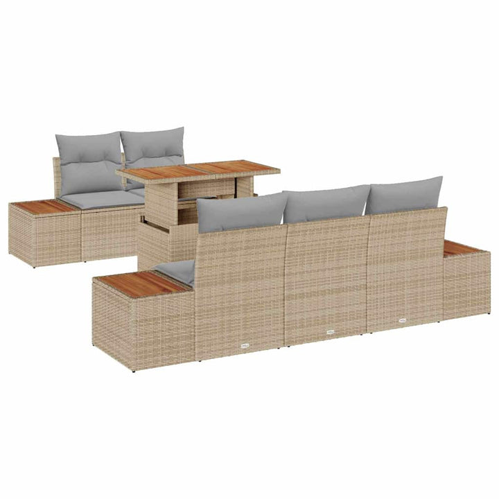 Have Spisebordssæt med pude 6 pcs Beige og grå