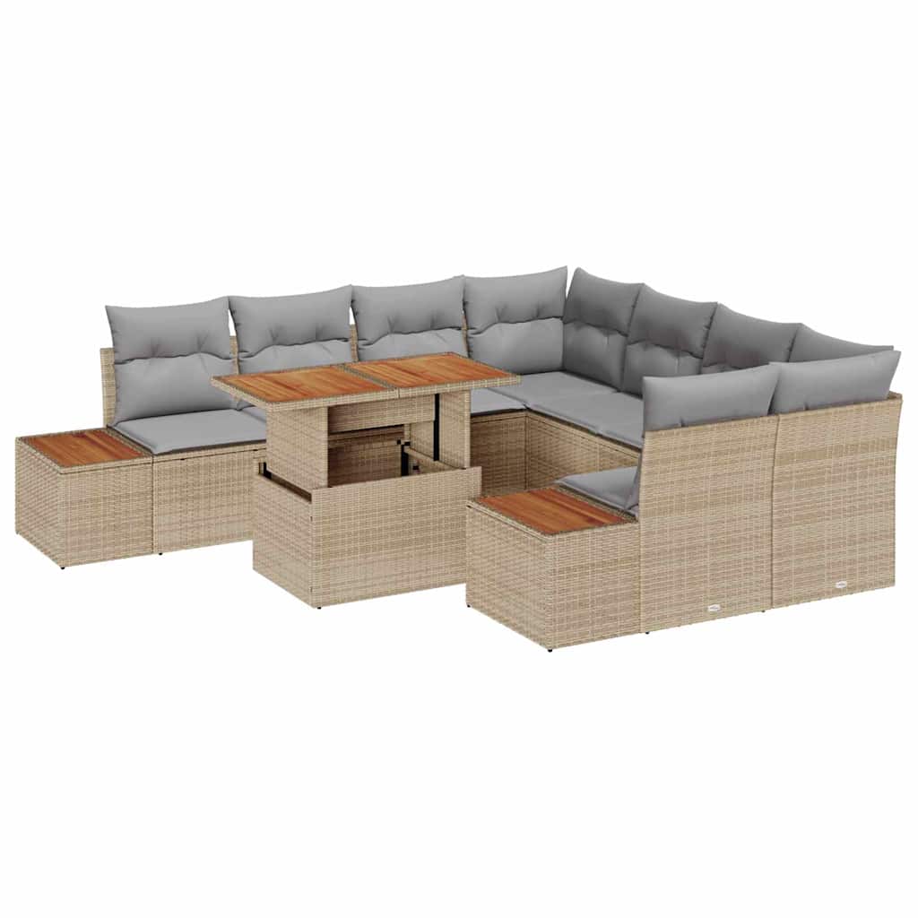 Have Spisebordssæt med pude 9 pcs Beige og grå