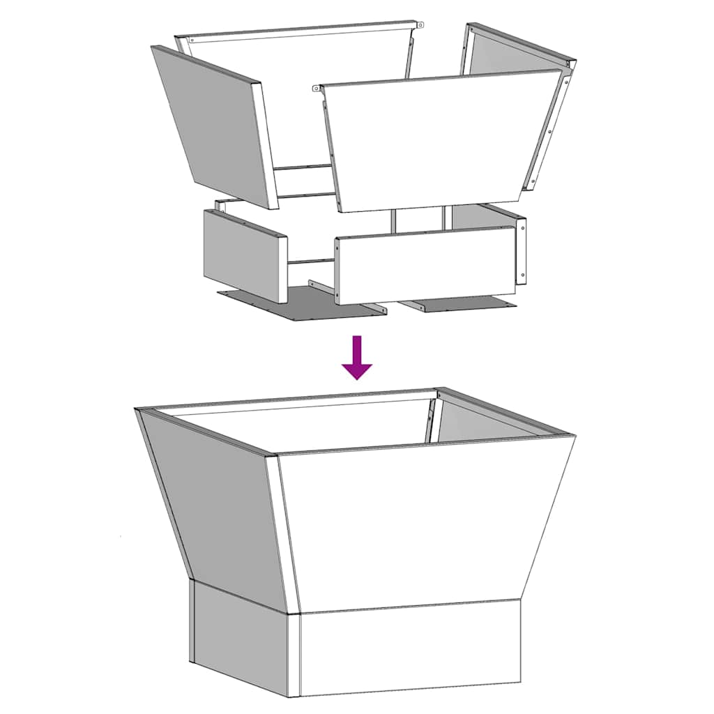 Bålsted Sort 40 x 40 x 35 cm Stål