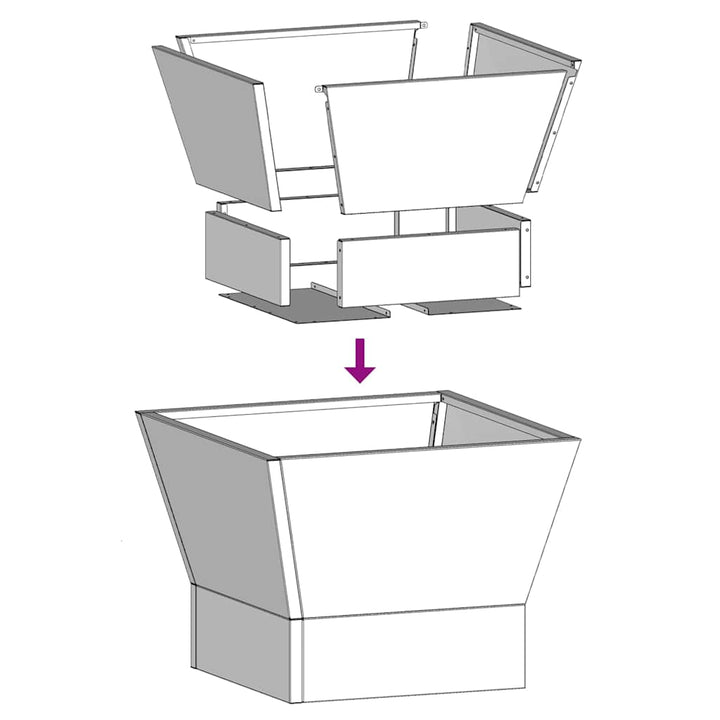 Bålsted Sort 40 x 40 x 35 cm Stål