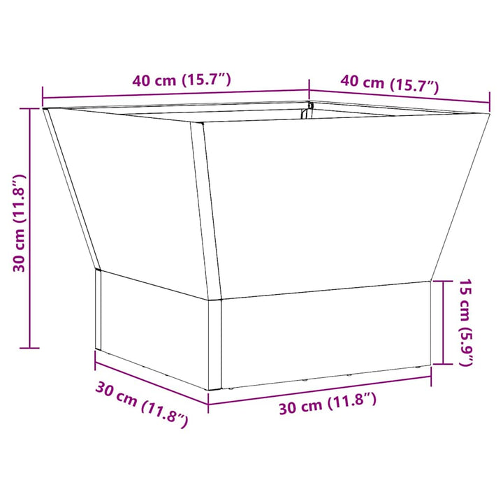 Bålsted Sort 40 x 40 x 35 cm Stål