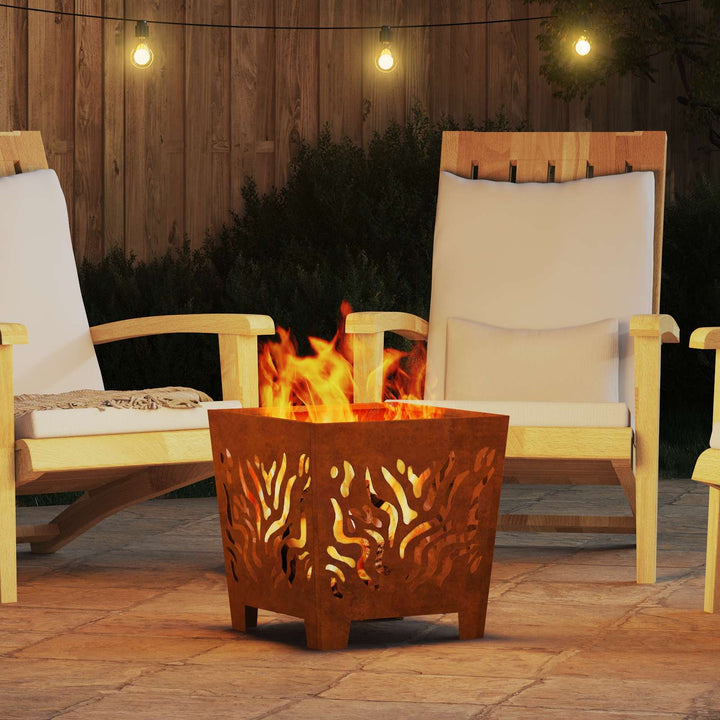 Bålsted Brun 40 x 40 x 40 cm Stål