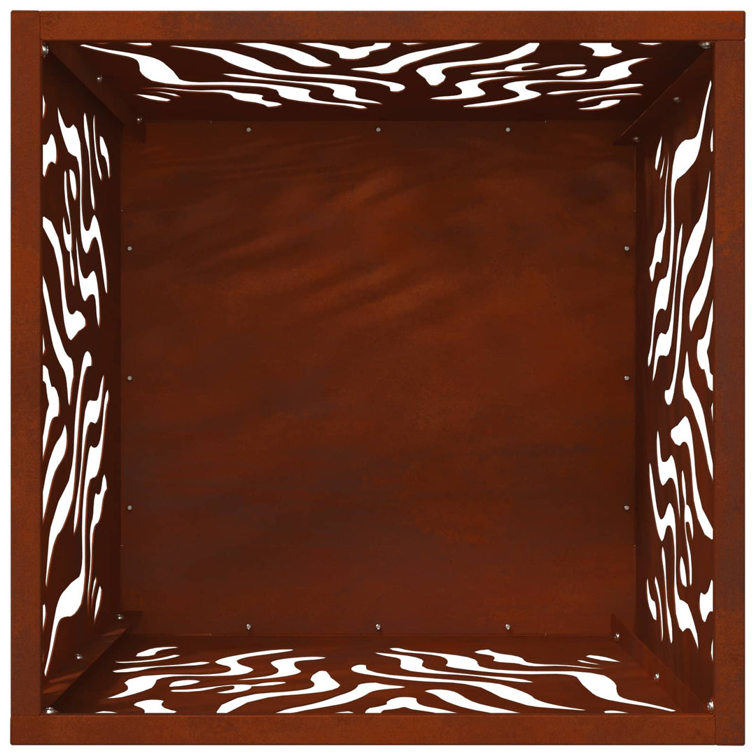 Bålsted Brun 40 x 40 x 40 cm Forvitret stål