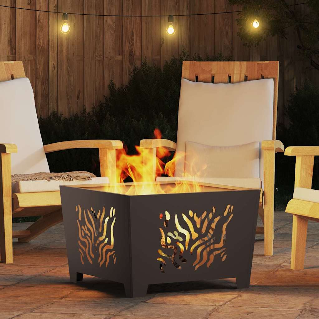 Bålsted Sort 60 x 60 x 40 cm Stål