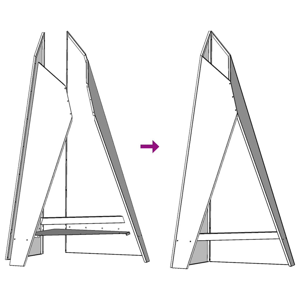 Bålsted Sort 58 x 40 x 100 cm Stål