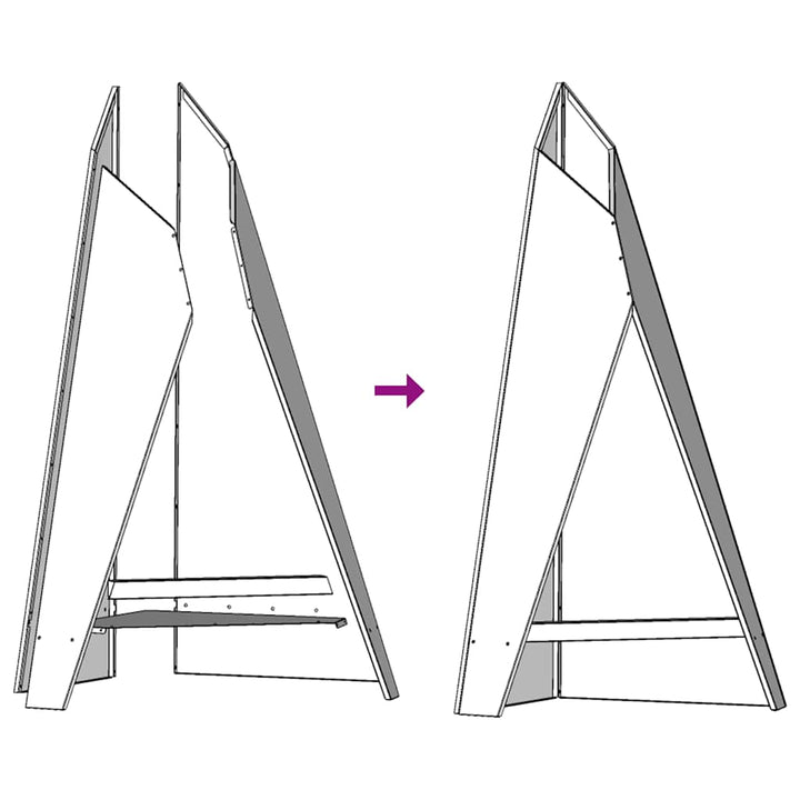 Bålsted Sort 58 x 40 x 100 cm Stål