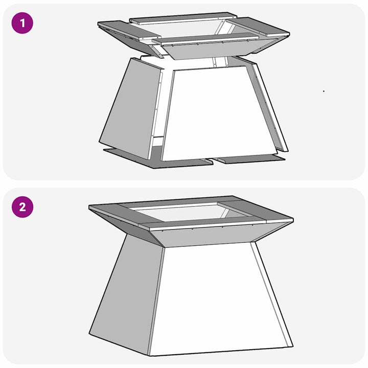 Bålsted Sort 48 x 48 x 40 cm Stål