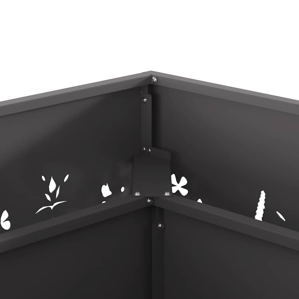 Bålsted Sort 60 x 60 x 30 cm Stål