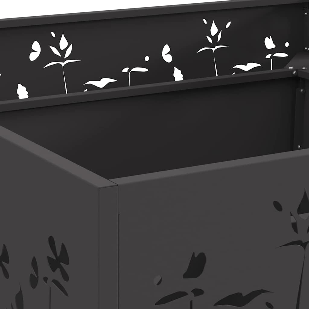 Bålsted Sort 80 x 80 x 30 cm Stål