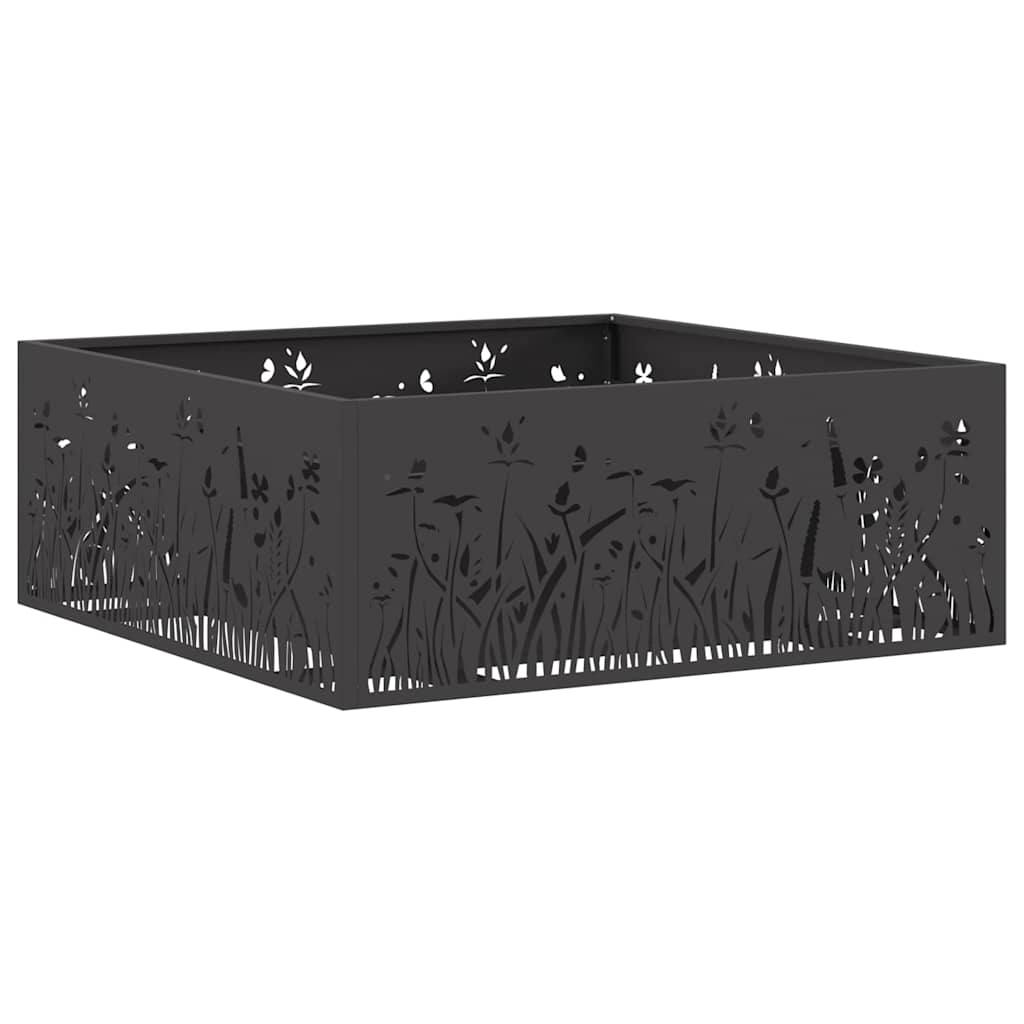 Bålsted Sort 80 x 80 x 30 cm Stål