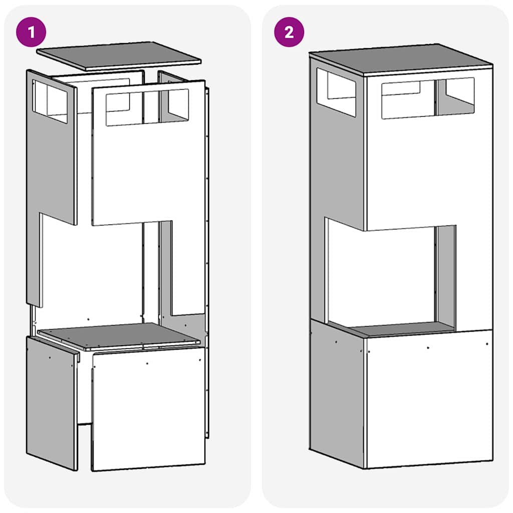 Bålsted Brun 35 x 35 x 100 cm Stål