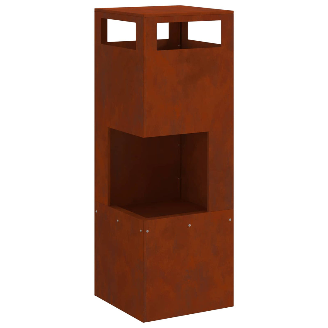 Bålsted Brun 35 x 35 x 100 cm Cortenstål