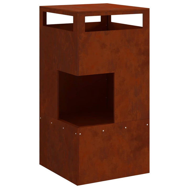 Bålsted Brun 50 x 50 x 100 cm Cortenstål