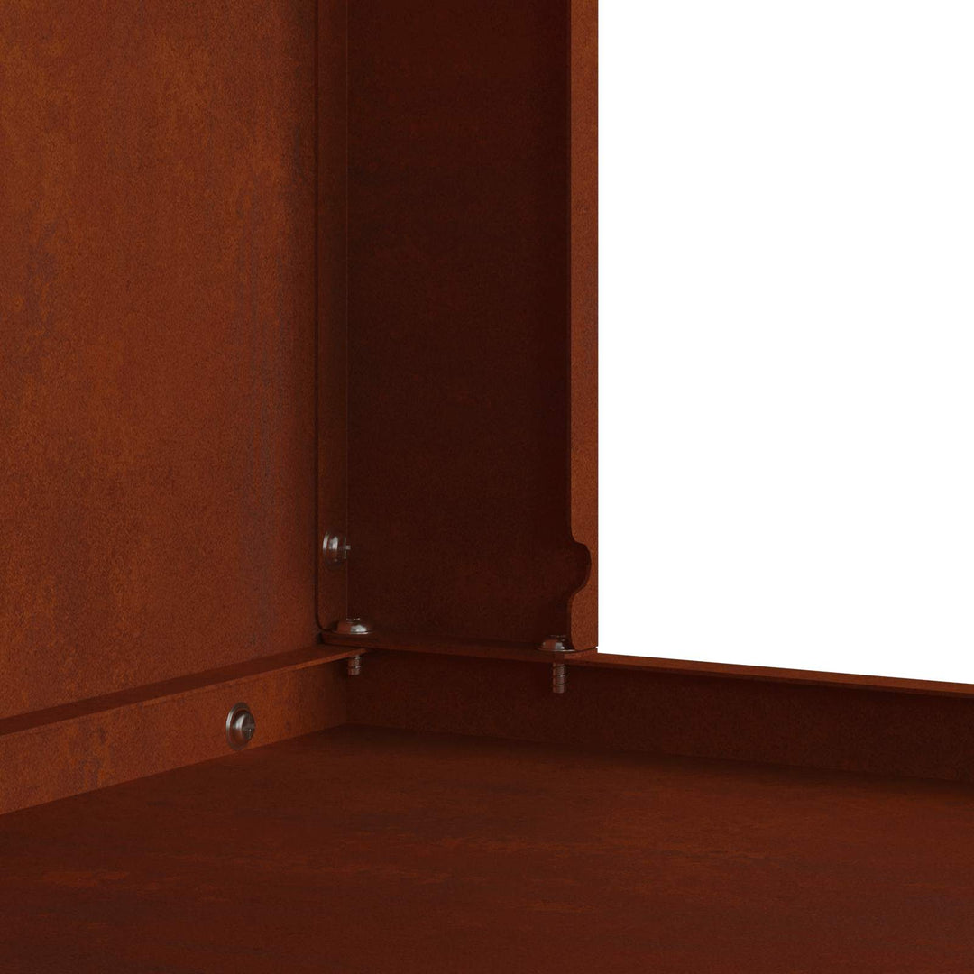 Bålsted Brun 60 x 40 x 96 cm Cortenstål