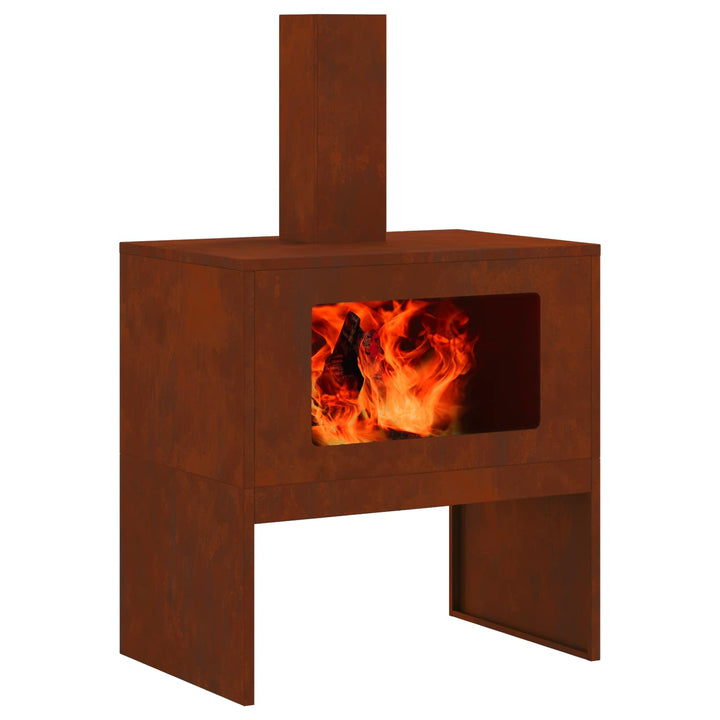 Bålsted Brun 60 x 40 x 96 cm Cortenstål