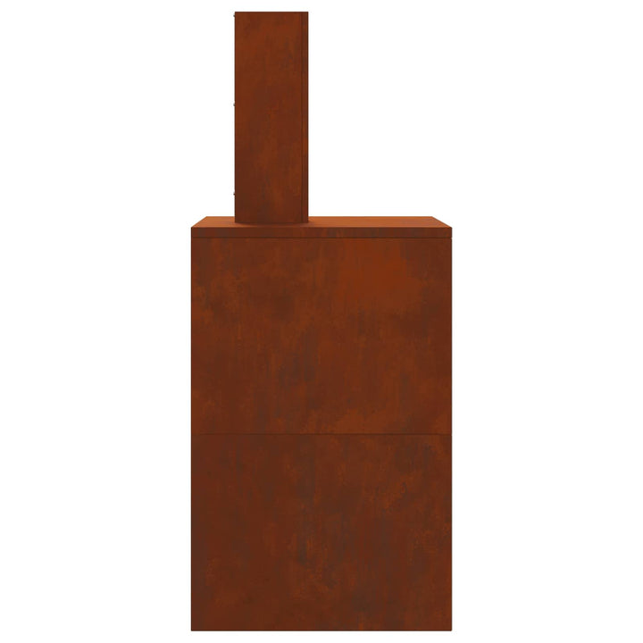 Bålsted Brun 60 x 40 x 96 cm Cortenstål