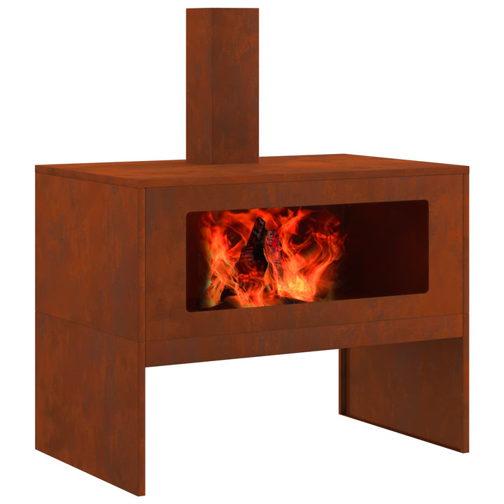 Bålsted Rusten 80 x 50 x 96 cm Cortenstål