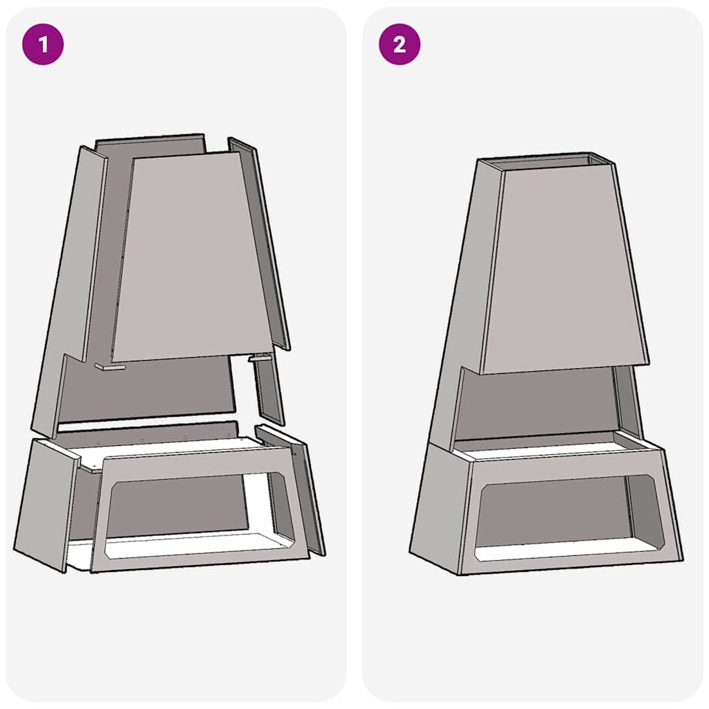 Bålsted Sort 60 x 35 x 100 cm Stål