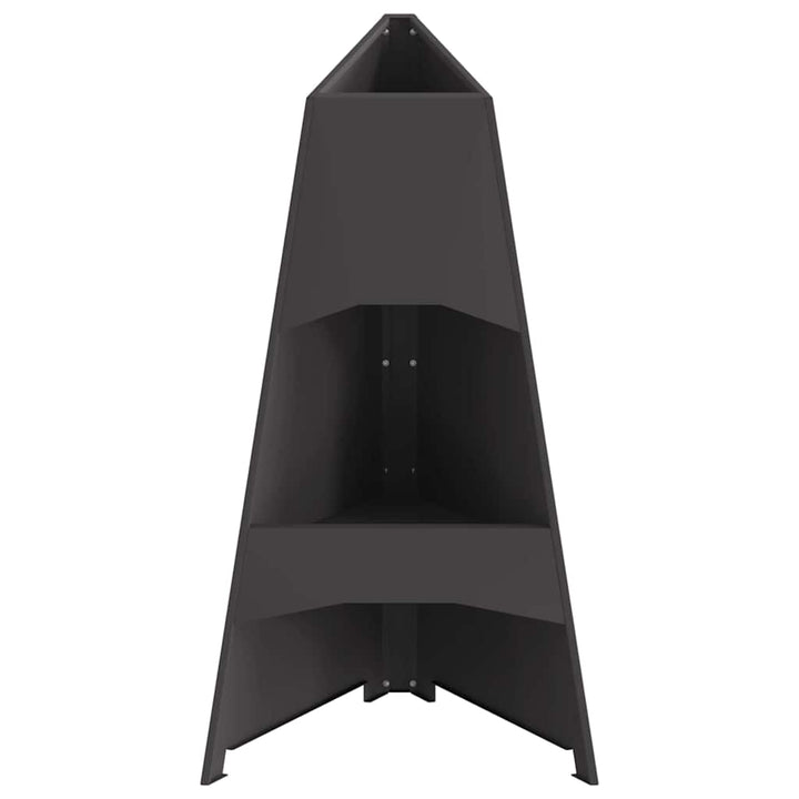 Bålsted Sort 50 x 50 x 95 cm Stål