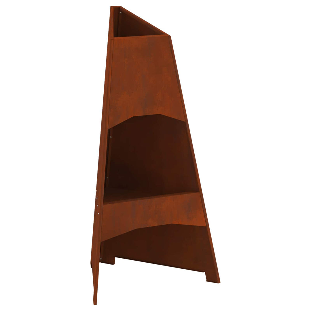 Bålsted Brun 50 x 50 x 95 cm Cortenstål