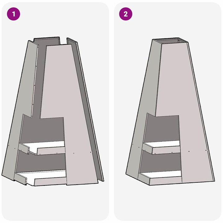 Bålsted Brun 50 x 50 x 100 cm Stål