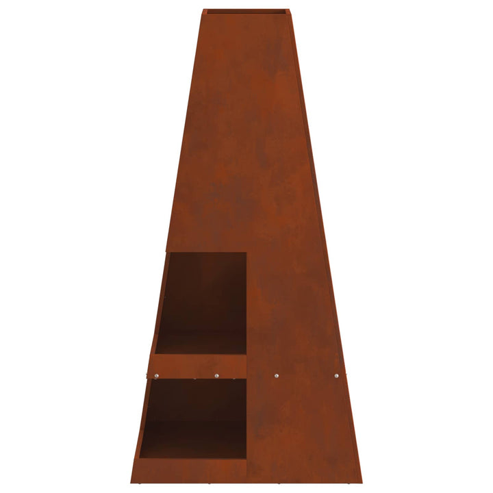 Bålsted Brun 50 x 50 x 100 cm Cortenstål