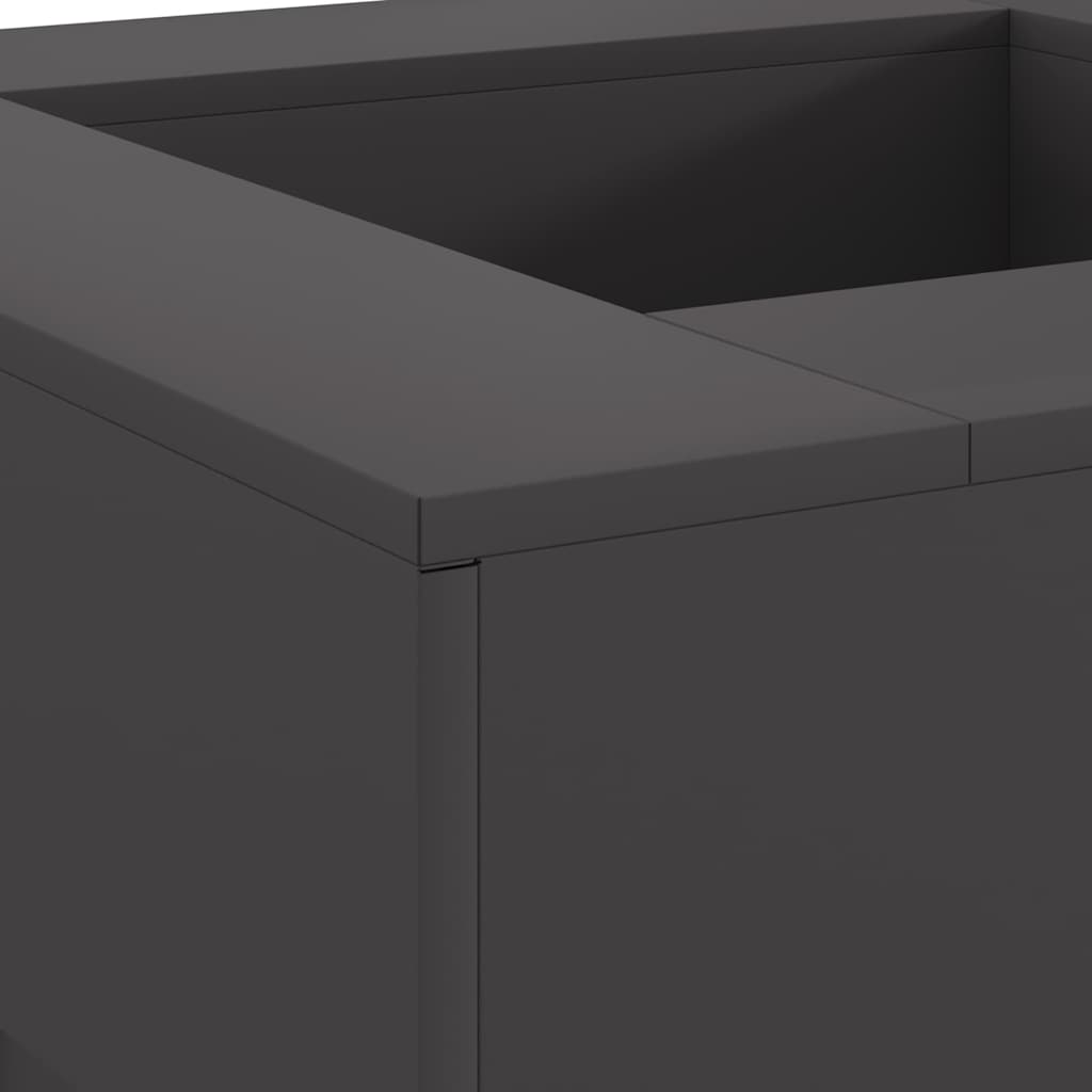 Bålsted Sort 80 x 80 x 40 cm Stål