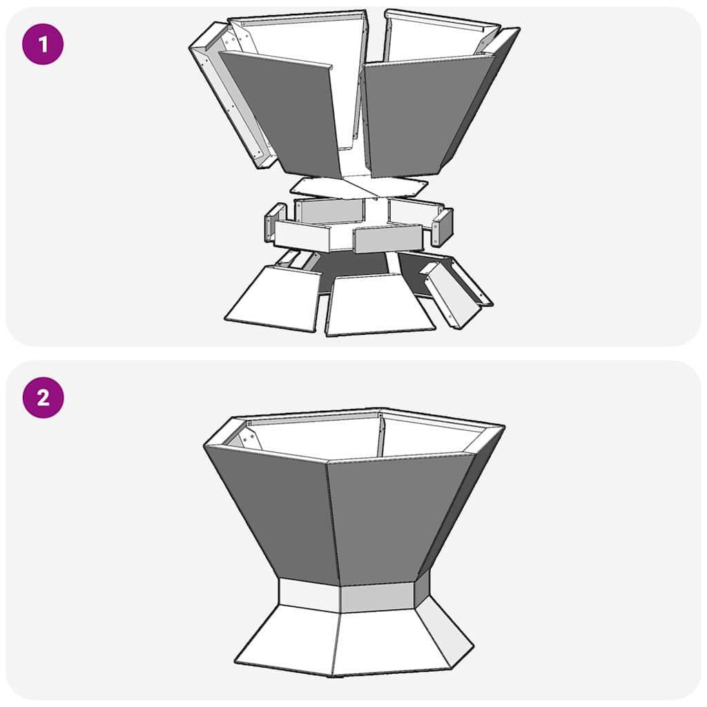 Bålsted Sort 50 x 50 x 40 cm Stål