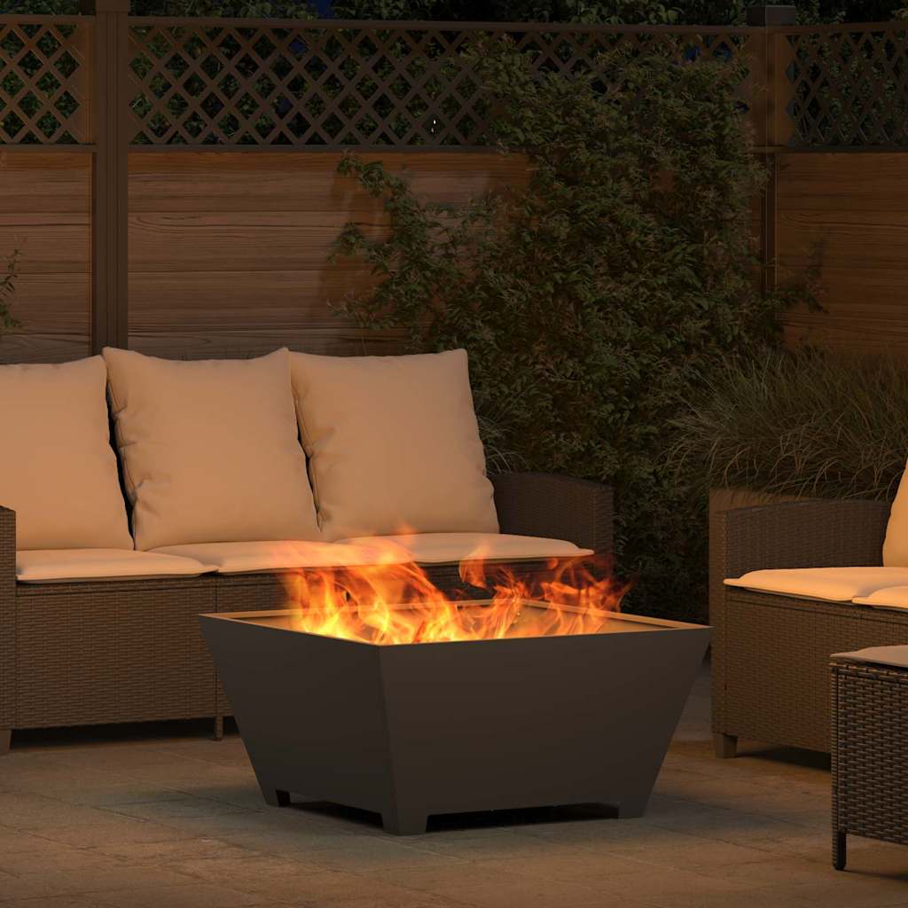 Bålsted Sort 80 x 80 x 40 cm Stål