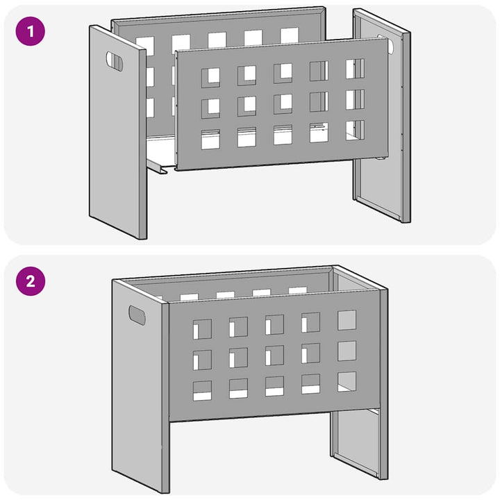 Bålsted Sort 50 x 30 x 40 cm Stål