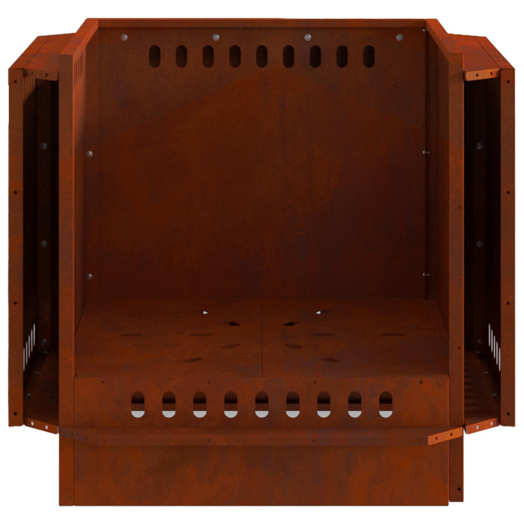 Røgfri ildsted Brun 58 x 58 x 51 cm Cortenstål