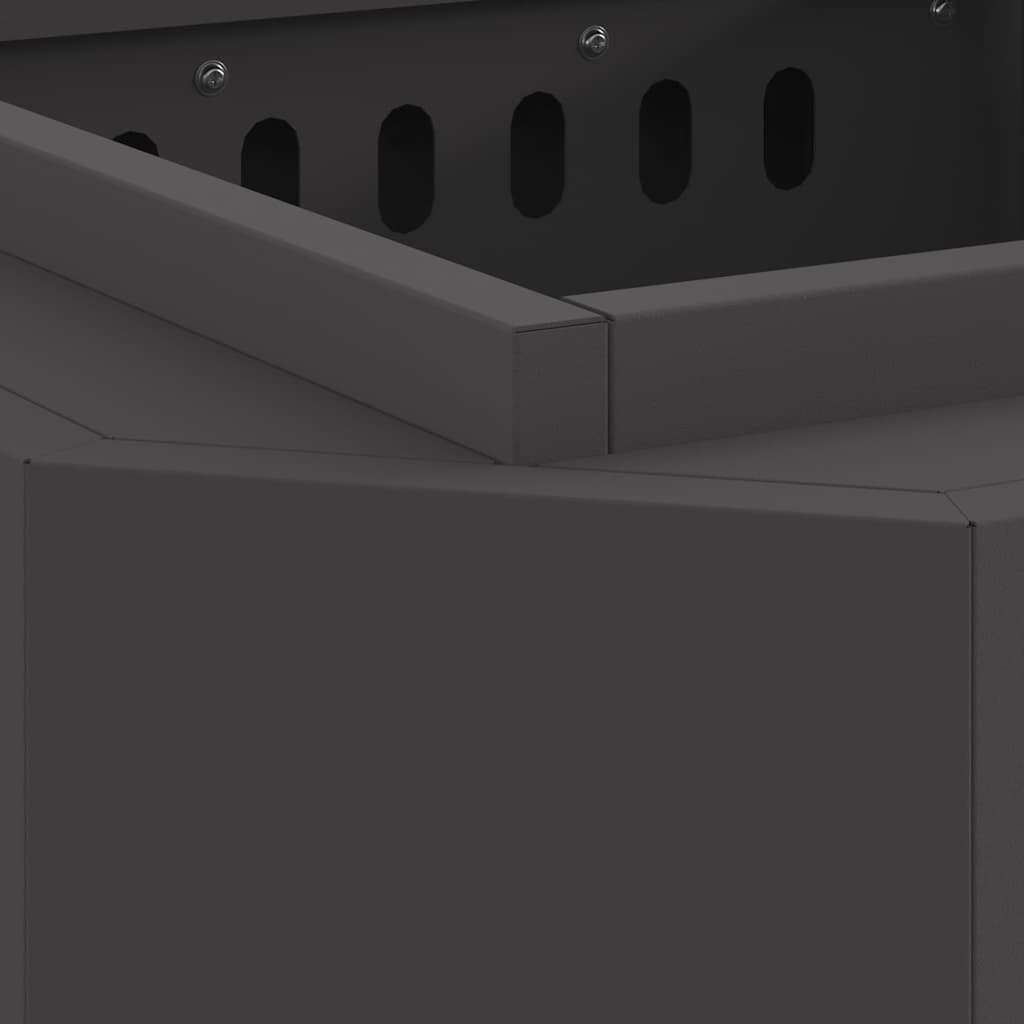 Røgfri ildsted Sort 48 x 48 x 51 cm Stål