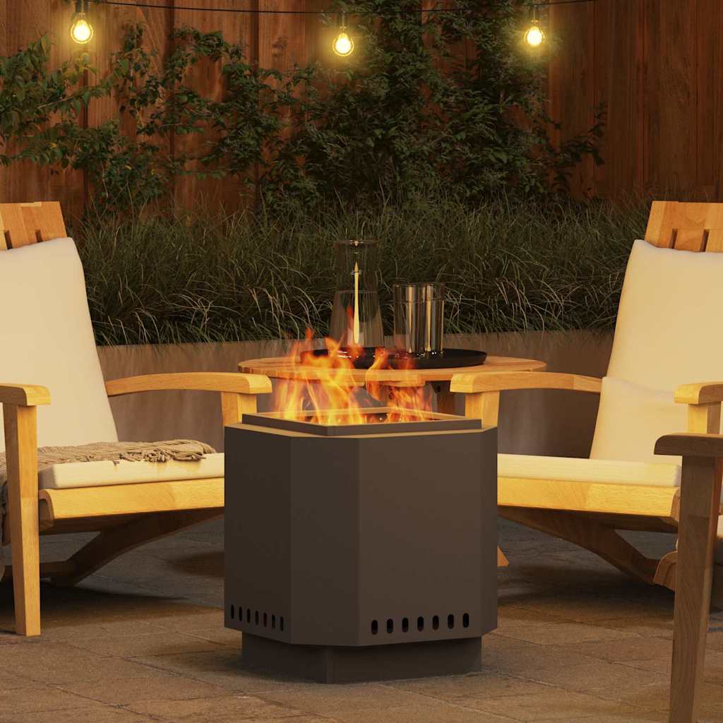 Røgfri ildsted Sort 48 x 48 x 51 cm Stål