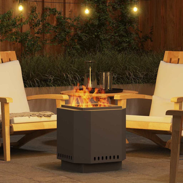 Røgfri ildsted Sort 48 x 48 x 51 cm Stål