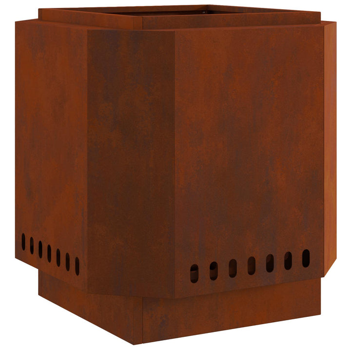 Røgfri ildsted Rusten 48 x 48 x 51 cm Cortenstål