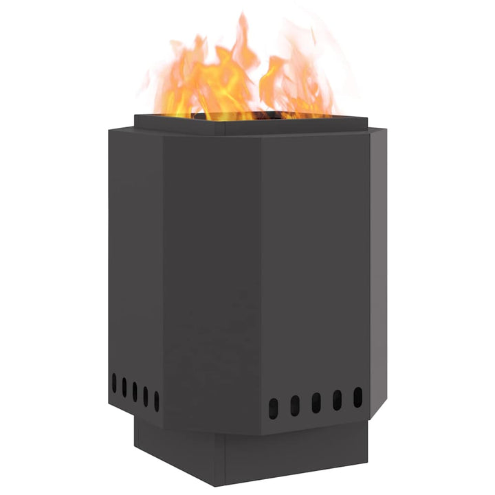 Røgfri ildsted Sort 38 x 38 x 51 cm Stål