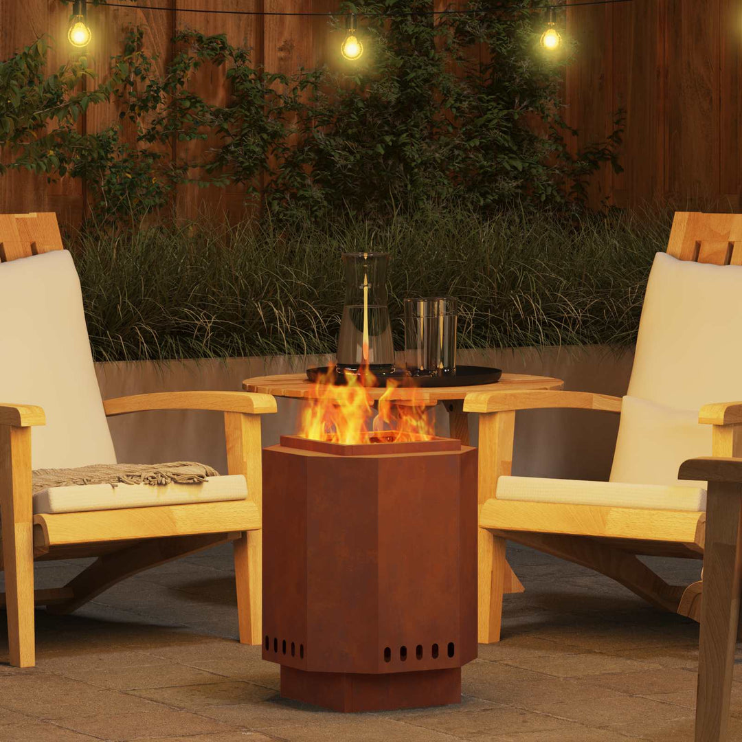 Røgfri ildsted Brun 38 x 38 x 51 cm Cortenstål